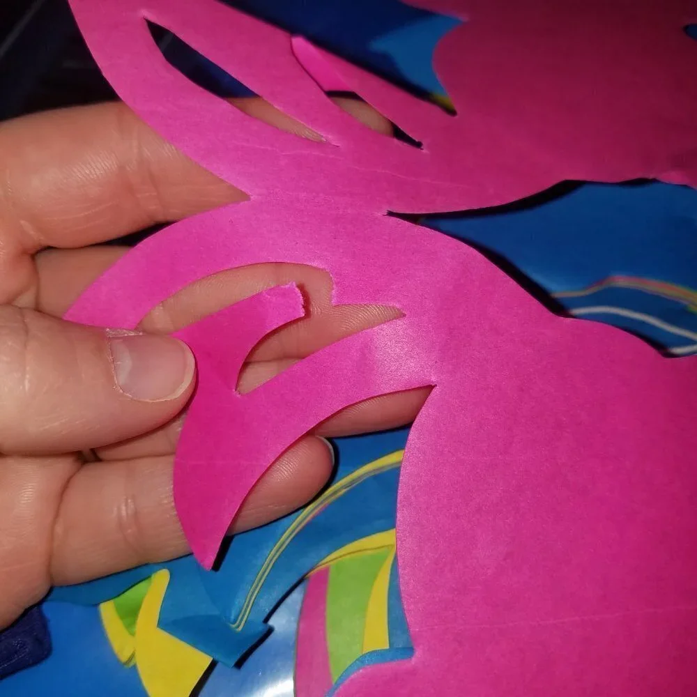 VTG Fish Paper Garland Green Yellow Pink Blue Amscan 10' Party Decor Fisherman